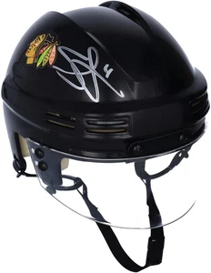Seth Jones Chicago Blackhawks Signed Black Mini Helmet - Picture 1 of 3