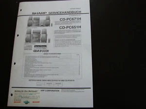 Esquema original manual de servicio Sharp CD-PC671H CD-PC651H - Imagen 1 de 1