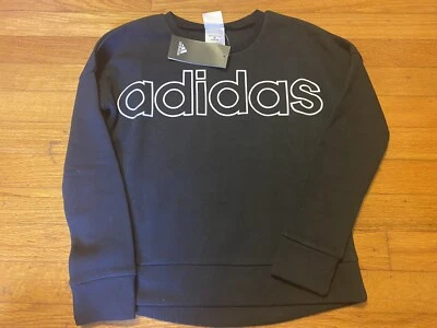 Sudadera para niña Adidas cuello redondo JUVENTUD 10/12 MEDIANA, negra. Nuevo con etiquetas. ¡Envío gratis! Foto 1 de 4