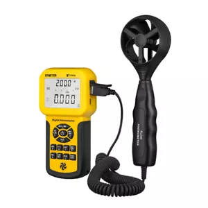 Portable Anemometer wind air speed flow Velocity meter Handhold thermo CFM CMM - Picture 1 of 11