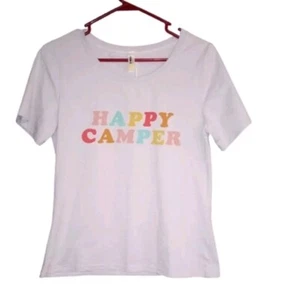 Lara Fashion Happy Camper Shirt Größe L NEU mit Etikett - Bild 1 von 4