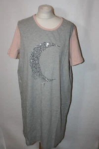 BNWT SIZE 14 IRIS & LILLY GREY & PINK " NIGHT SKY" COTTON NIGHTIE 7473 - Picture 1 of 4