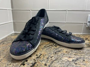 Keds woman tennis shoes size 10 Sequin Shoes Black new - Picture 1 of 5