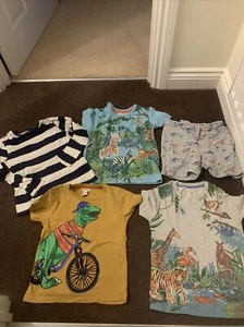 Monsoon 5-6 year t-shirt bundle With M&S Shorts & Long Sleeved T-shirt - Picture 1 of 8