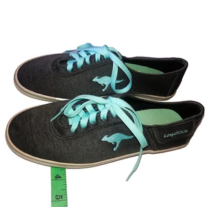 PreLoved Pair Kangaroos Womens US Size 9 Grey Teal Casual Sneakers Shoes Pockets - Picture 1 of 16