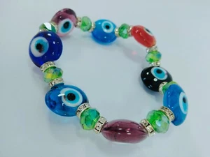 Pulsera pulsera de vidrio para mal de ojo hecha a mano turca hecha a mano encanto para mal de ojo Nazar  - Imagen 1 de 6