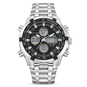 Reloj cronógrafo STAUER modelo 48370 aventurero para hombre tono plateado NUEVO EN CAJA - Imagen 1 de 2