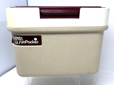 Termo de Colección L'il SunPacker 6.5 Qt Borgoña Playa Piscina Enfriador Cerradura Tapa Hecho en EE. UU. Foto 1 de 4