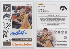 2021 Panini Chronicles Draft Picks Signatures Orange Luka Garza Rookie Auto RC