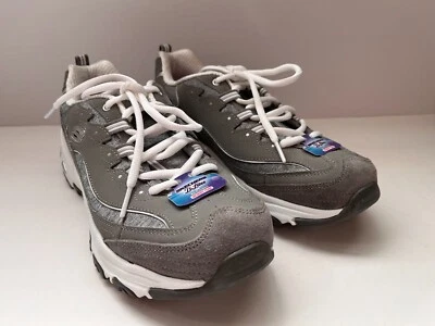 全新! 斯凯奇 D'Lites Me Time 女式 11 运动鞋运动鞋带记忆泡沫 — 第 1/4 张图片