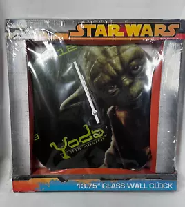 "Neu" STAR WARS "YODA" GLAS WANDUHR 13,75" Jedi Meister ANH TESB ROTJ - Bild 1 von 5