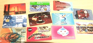 11 USED Phone Cards from: USA, Brazil/Brasil, France, UK, + one unknown - Picture 1 of 5
