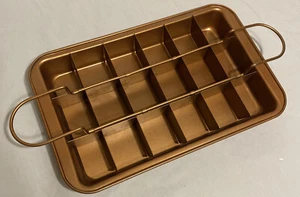 Non Stick Brownie Pan with Dividers Baking Pan 12"x8"x2" 18 Holes Base Tray - Picture 1 of 8