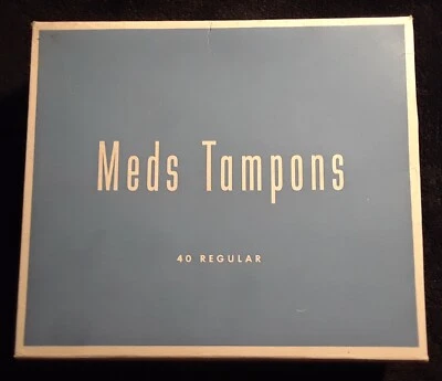 1940's Meds Regular Tampons Box Of 40  - Rare Early Vintage Feminine Hygiene! - Image 1 of 4