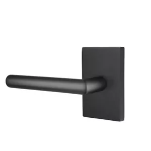 Emtek | Stuttgart Left Hand Passage Lever Set Modern Rect Rose for 2-3/4 in Door - Picture 1 of 1