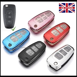 Key Cover for Ford Flip key Remote Case Fob Skin Protection Shell Hull Car t47 - Picture 1 of 13