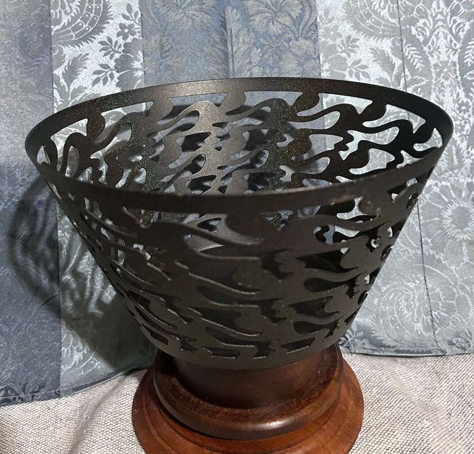 Frutero étnico Alessi SG29 de Stefano Giovannoni 23 cm negro arco iris destellos  Foto 1 de 4