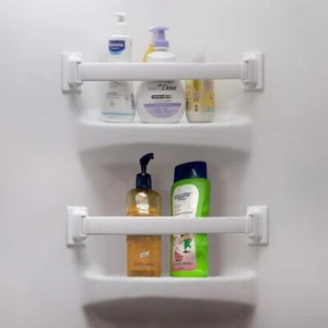 Adjustable RV Shower Corner Storage Bar- Durable Aluminum RV Corner Caddy for Sh - Picture 1 of 2