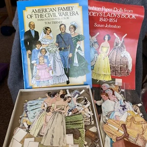 Huge Lot Vintage Fashion Paper Doll Collection Dolls & Clothes - Picture 1 of 18