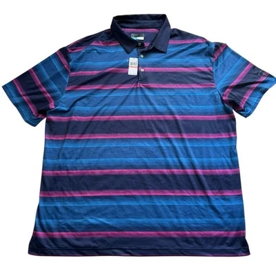 NUEVO CON ETIQUETASPGA Tour Pro Series Hombre Polo XXXL Multicolor Rayas Rendimiento Golf Foto 1 de 4