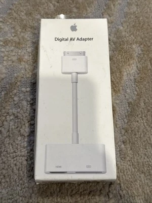 100% Genuine Apple A1422 30-Pin Digital AV HDMI ADAPTER 2nd Gen MD098ZM/A OEM - Image 1 of 4