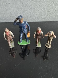4 VTG Barclay & J Hill & Co Figures - Rail Porter, Baker Helper & Man Lead Metal - Picture 1 of 8