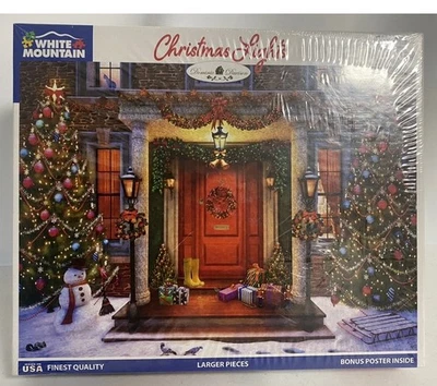 Nuevo Rompecabezas Montaña Blanco Sellado "Luces de Navidad" 1000 Piezas Rompecabezas Foto 1 de 2