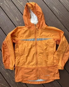 L.L. Bean Kid's M 10/12 Ripstop Orange Reflective Windbreaker Rain Jacket - Picture 1 of 4