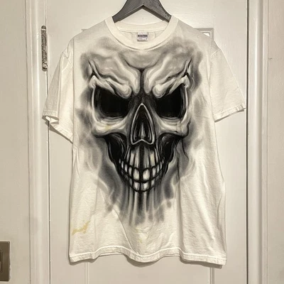 Mens skull Evil Angry Halloween graphic t shirt - Image 1 of 3