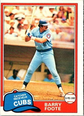 1981 O-Pee-Chee Barry Foote #305 Chicago Cubs Baseball Card - Image 1 of 2