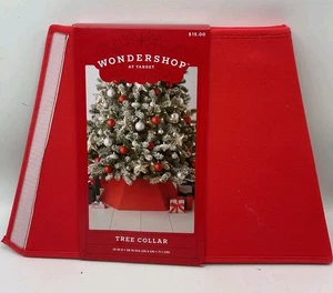 Wondershop Collare Albero 10in H 28in Dia Tela Rossa - Foto 1 di 9