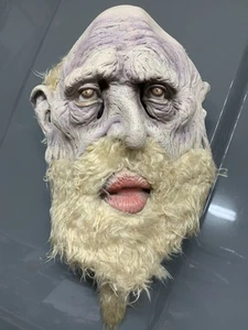 Máscara de Halloween grande de 24”+ de látex Troll Old Man Wizard de gran tamaño - Imagen 1 de 10