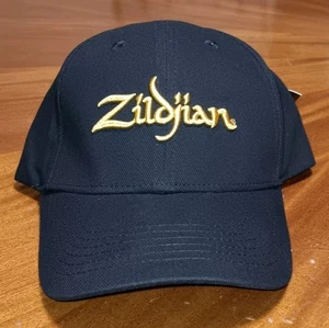 New  Zildjian Black Baseball Cap Gold Embroidered Logo/Adjustable Strap Back - Picture 1 of 6
