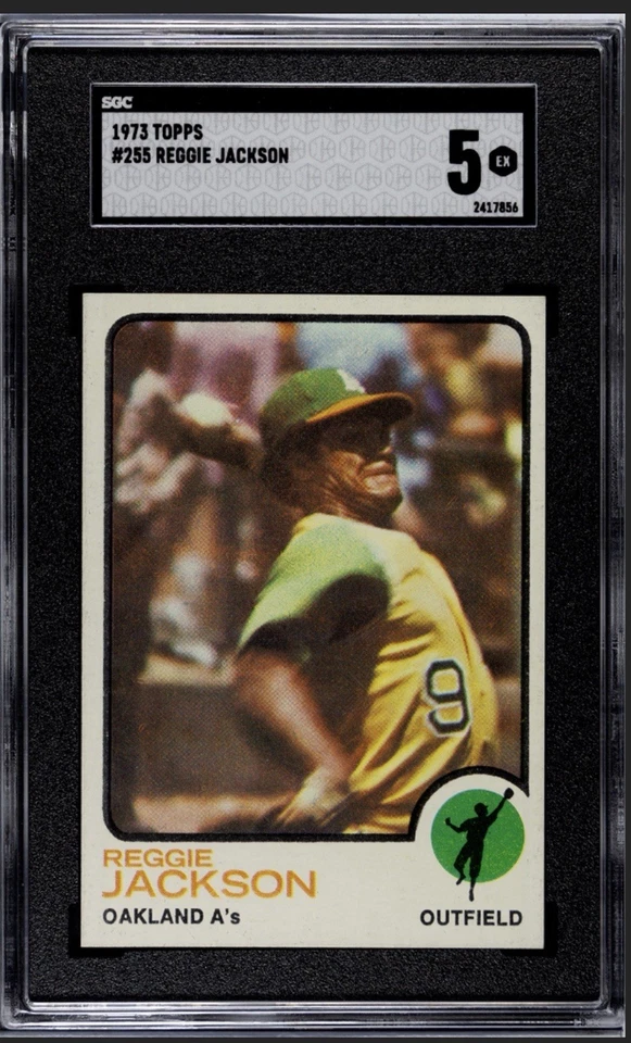 Reggie Jackson 1973 Salón de la fama Topps SGC 5 certificado # 2417856 Foto 1 de 2