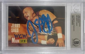 Jerry Sags autographed signed CARDZ card #25 1995 WWE WCW BAS Encap Nasty Boys - Picture 1 of 3