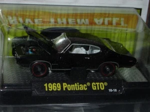 M2 MACHINES 1969 PONTIAC GTO DETROIT MUSCLE CAR -Black, MIP - Picture 1 of 3