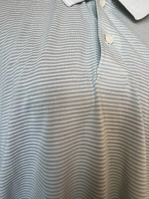 Ashworth Weather Systems Mens White Striped Short Sleeve Polo T Shirt Size XXL - Imagem 1 de 4