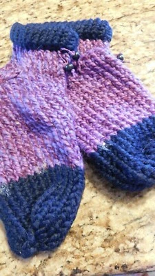 meias chinelo de malha manual - Imagem 1 de 2
