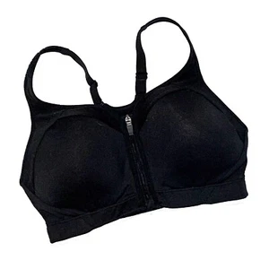 Champion, Black Front Zip Sports Bra with Adjustable Straps, size 36D - Picture 1 of 3