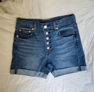 Gap Womens Denim Shorts S25 Blue Jean Button Fly High Rise New WOT - Picture 1 of 5