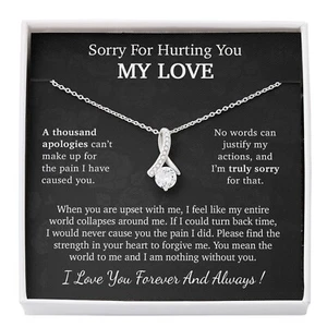 I’m Sorry Necklace Gift, Apology Gift For Her, Forgiveness Gift - Picture 1 of 9