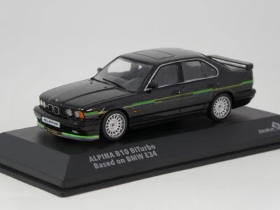 Solido BMW E34 Alpina B10 Biturbo black with green stripes 1994 1/43 S4310406 - Immagine 1 di 4
