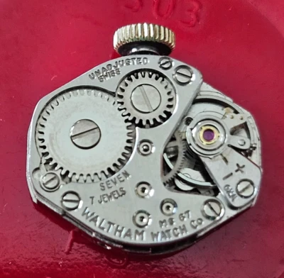 MOVIMIENTO RELOJ SUIZO VINTAGE~WALTHAM MS 67~7J Foto 1 de 2