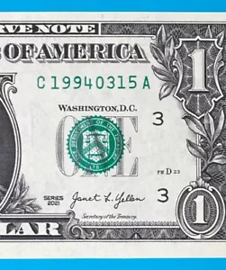 1994 March 15 : C 19940315 A BIRTHDAY Note $1 One Dollar Bill *UNC* - Picture 1 of 3
