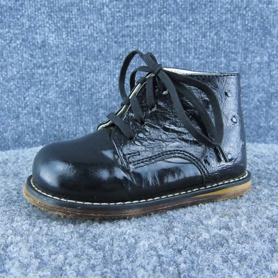 Josmo Walker Boys Chukka Shoes Black Leather Lace Up Size T 4.5 Medium - Image 1 of 4