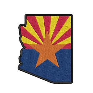 ARIZONA STATE FLAG embroidered iron-on PATCH EMBLEM new APPLIQUE - Picture 1 of 12
