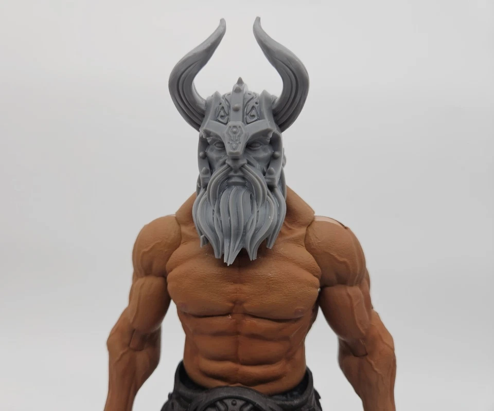 3d Printed Custom Viking Warrior Headsculpt For Mythic Legions Ogre Size Figure - Image 1 of 1