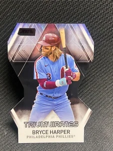 2021 TOPPS STADIUM CLUB TRIUMUIRATES 45/99 BRYCE HARPER PHILADELPHIA PHILLIES - Picture 1 of 2