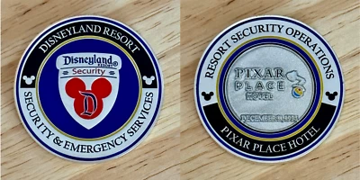 Walt Disney Disneyland Security Division Pixar Place Resort CA Challenge Coin - Image 1 of 4