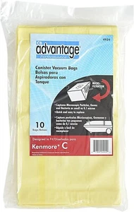 Advantage 4924 Type C or Q Canister Vacuum Bags for Kenmore 5055, 50557 (10-Pcs) - Picture 1 of 3